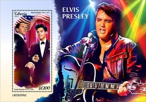 Liberia - 2023 Elvis Presley, Frank Sinatra - Hoja de recuerdo de estampillas - LIB230339b2 - Imagen 1 de 1