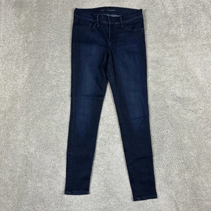 Mott & Bow Jeans Womens 26x28 Dark Wash Blue Mid-Rise Skinny Stretch Zip Fly - Picture 1 of 15