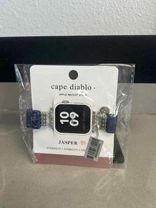 Cape Diablo Blauer Jaspis Apple Watch Armband Handarbeit Naturstein Armband Band - Bild 1 von 2