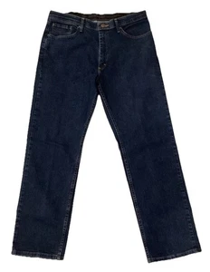 Wrangler Men’s Blue Jeans 34x30 Elastic Waist Dark Wash Straight Leg 10ZM1CSDI - Picture 1 of 10