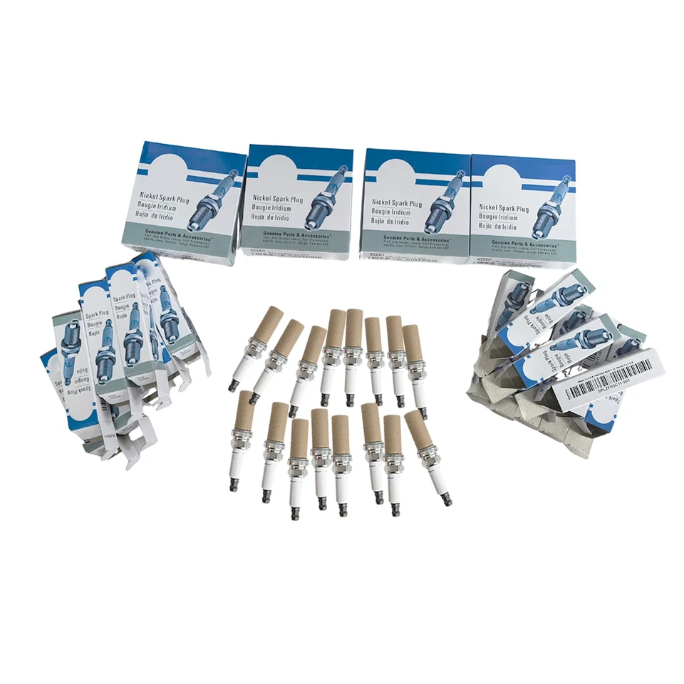 OEM Mopar 09-2014 Dodge Jeep Chrysler 5.7L HEMI Spark Plugs SPLZFR5C11 Set 16pcs Foto 1 de 4