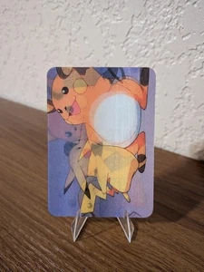 Pokemon Pikachu Raichu 3D Lenticular Promo Card Viz Video Pioneer PIKA-0030D/DVD - Picture 1 of 2