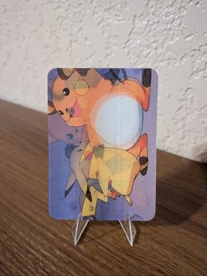 Pokemon Pikachu Raichu 3D Lenticular Promo Card Viz Video Pioneer PIKA-0030D/DVD - Image 1 of 2