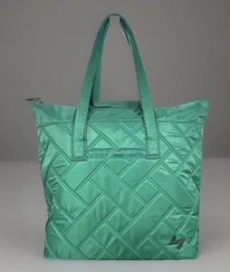 Lug Ferry Kelly Green Tote Bag Quilted Travel Weekender Carryall Pockets - Picture 1 of 10