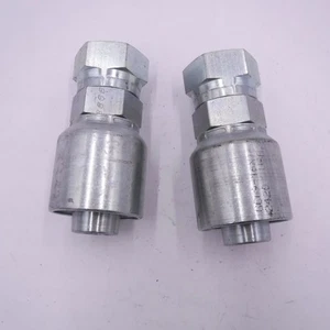 2 Pack Parker 1" JIC Female x 1" Hose Crimp Fitting GC09-16X16 - Picture 1 of 3