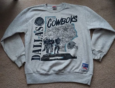 Sudadera Dallas Cowboys Vintage Nuez moscada Talla L Texas Stadium y Mapa del Estado, Limpia Foto 1 de 4