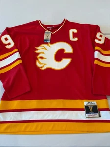 Neu ohne Etikett Mitchell Ness 1989 Stanley Cup Calgary Flames Lanny McDonald Trikot XL rot - Bild 1 von 7