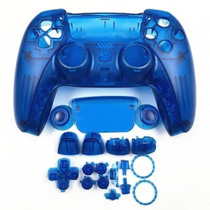 Clear Shell Skin Replacement Case For Sony Playstation 5 Gamepad With Button Kit - Picture 1 of 12