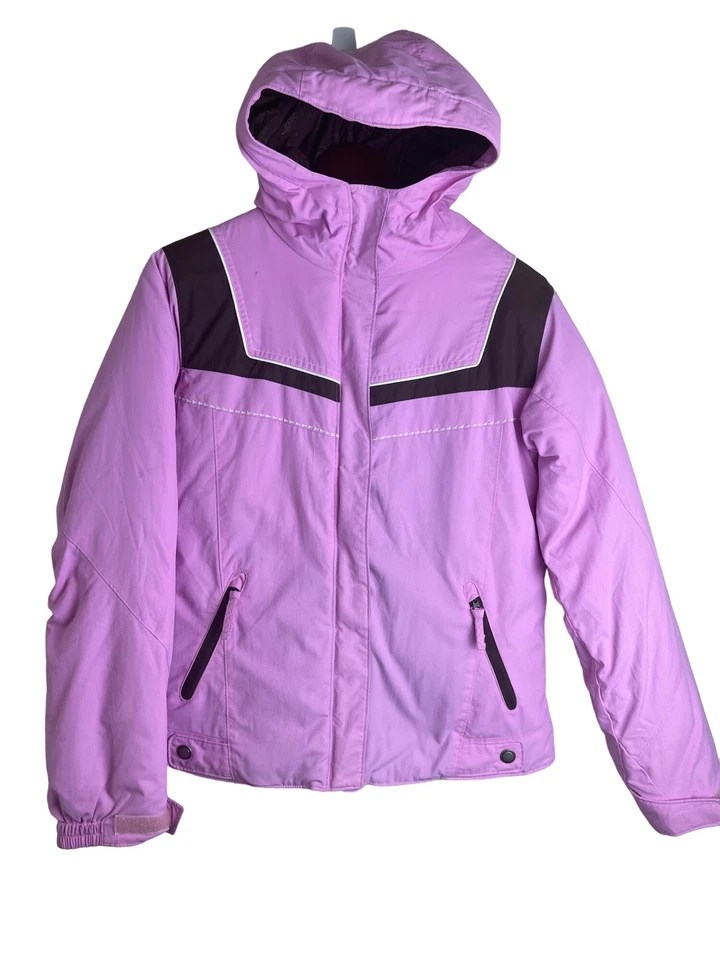 Columbia Sherpa Forrada Púrpura Rosa Omnishield Cremallera Completa Chaqueta con Capucha Niña 14 16 Foto 1 de 4