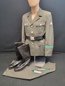 East German Uniform With Boots looks to be unissued
