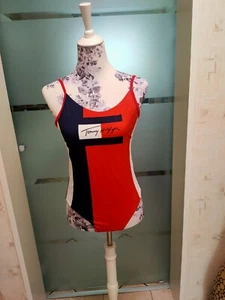 Tommy Hilfiger Damen Badeanzug gr.XL Farbe Blau/Rot/Weiß Neu - Bild 1 von 11