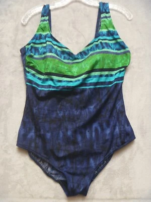 TRAJE DE BAÑO para mujer talla 18W 1 pieza azul verde Foto 1 de 4