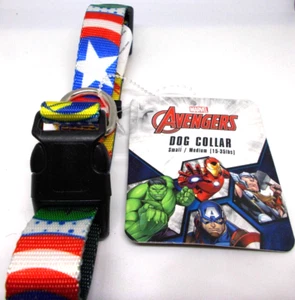 Marvel 1 Avengers Hundehalsband rot blau gelb weiß Neu mit Etikett sm/med 15-35 lbs - Bild 1 von 1