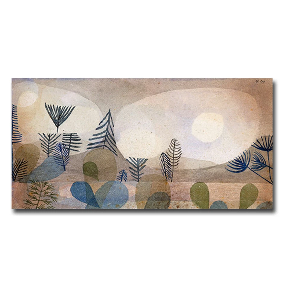 Paisaje oceánico de Paul Klee Gallery-envuelto en lienzo arte giclee (18 pulgadas x 36 pulgadas) Foto 1 de 1