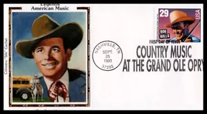 US FDC # 2778 29c American Music. Bob Willis Colorano 1993, 9J784 - Picture 1 of 1