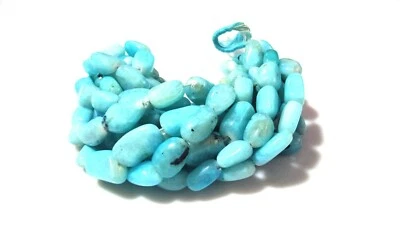 PEPITA ACQUAMARINA RIVESTITA IN PIETRA DI LUNA PERLINE LISCE PIETRE PREZIOSE ... - Immagine 1 di 4