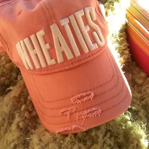 A-FLEX WHEATIES BASEBALL HAT BREAKFAST OF CHAMPIONS  DISTRESSED ORANGE ONE/SIZE - Picture 1 of 6