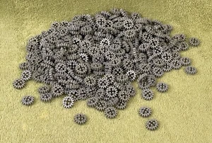 LEGO - LBG & light grey Gear 16 Tooth - Axle Hole with Open Sides ( 4019 ) 50ct. - Picture 1 of 6