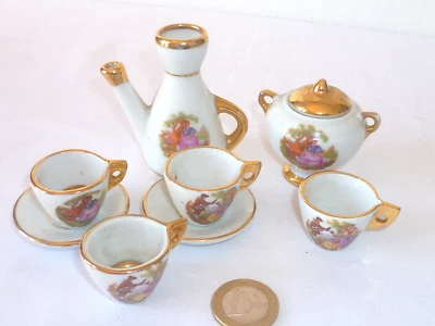 PARTIE DE DINETTE ANCIENNE DE POUPÉE 8 PIÈCES - Photo 1/4