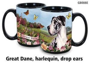 Garden Party Mug - Uncropped Harlequin Great Dane - Picture 1 of 1