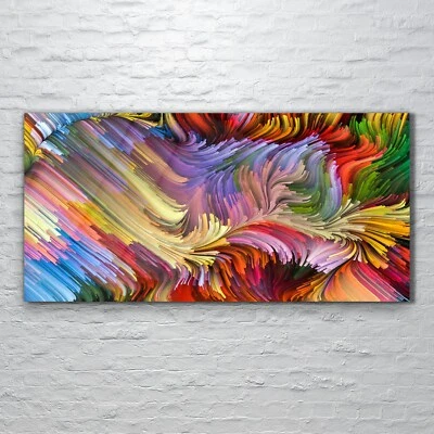 Glasbilder Wandbild Druck auf Glas 120x60 Abstraktes Design Flüssiglackierung - Bild 1 von 4