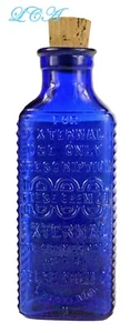 Antique GONORRHOEA cure POISON bottle RARE=BIM fully EMBOSSED deep COBALT BLUE - Picture 1 of 10
