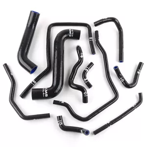 Black Silicone Radiator Heater Hose Kit for 02-07 Subaru WRX GDA GGA STI GDB GGB - Imagen 1 de 12