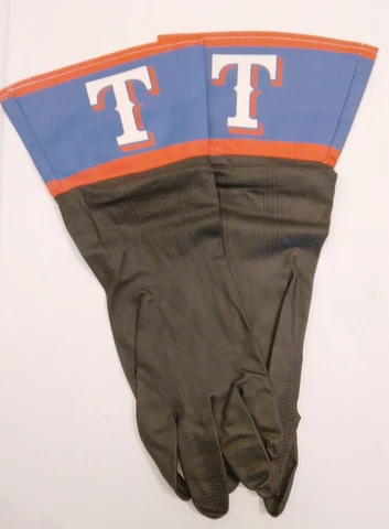 Texas Rangers Team Dish Rubber Gloves MLB Baseball NWT Black Cover