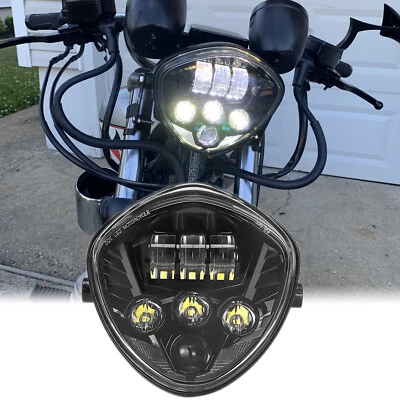 For Yamaha Stryker V-Star 650 1300 7" LED Headlight Hi/Lo w/ Bracket Assembly - Image 1 of 4
