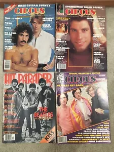 Lot of 3 Circus Magazines & 1 Hit Parader '77-78 Kiss Meatloaf & 4 Wall Posters - Foto 1 di 12