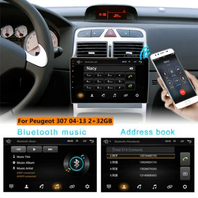 2Din 2+32G Android 9.0 Multimedia Video Player Navigation GPS For Peugeot 307 - Image 1 of 4