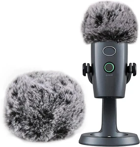 Blue Yeti Nano Pop Filtro Professionale Peloso Parabrezza Microfono Cover Compatibile con - Foto 1 di 12