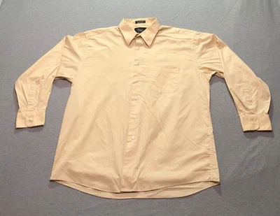 Haggar Dress Shirt Men's Large Formal Business Minimalist Career Office Yellow - Image 1 of 4