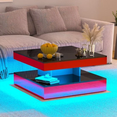 High Gloss Coffee Table 16 colors Center Cocktail Table  Living Room black red - Image 1 of 4