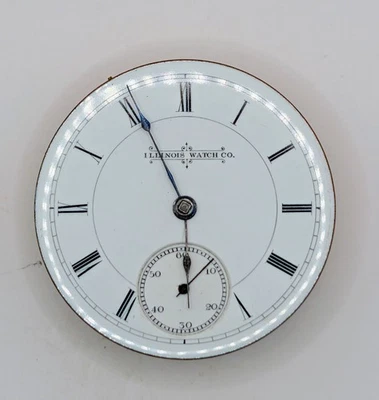 Movimiento de reloj Illinois Watch Co. 1886 - para reparación o restauración Foto 1 de 3