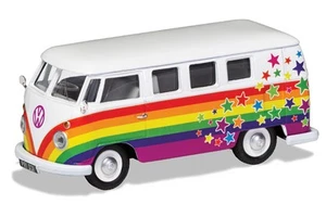 Corgi 1/43 VW Camper Peace Love and Wishes - Foto 1 di 2