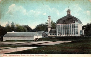 Postal de colección Maryland MD Druid Hill Park Conservatory Baltimore anterior a 1907 - Imagen 1 de 3