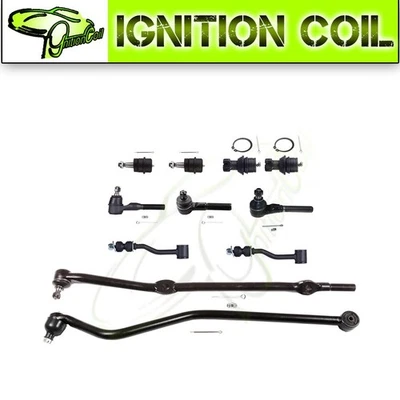 Barra estabilizadora delantera completa 11 extremos de varilla de amarre para Jeep Comanche 1991-1992 kit de dirección Foto 1 de 4