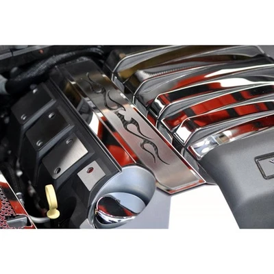 Cubiertas de riel de combustible amarillo CF incrustación de llama tribal para Camaro SS 2010-15 con cubierta OE Foto 1 de 4