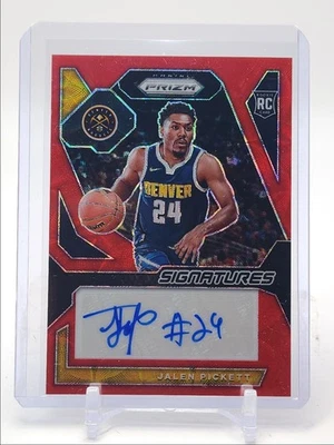 JALEN PICKETT 2023-24 PRIZM ROOKIE SIGNATURES RED CHOICE RC AUTO /88 Q5384 - Image 1 of 2