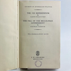 Studies in Australian Politics - The 1926 Referendum, Bruce Page (HC 1958) - Picture 1 of 14