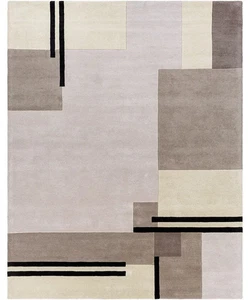 Wool Rug Tufted Hand Area Modern Handmade Design Carpet New modern rug - Picture 1 of 7