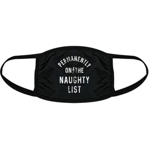 Mascarilla facial Permanently On The Naughty List divertida Navidad nariz y boca - Imagen 1 de 7