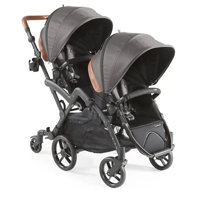 Contours Elite V2 Convertible Modular Tandem Double Stroller, Black Herringbone - Image 1 of 4