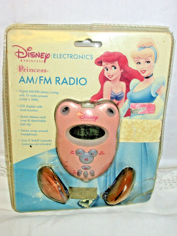 Nuevo Disney Princess Radio AM/FM Rosa con Auriculares a Juego 2003 (GB2). Foto 1 de 2