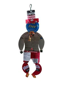Folk Art Tin Can Man Wall Hanging Trail's End Popcorn Hunt's Sauce Baking Powder - Picture 1 of 5