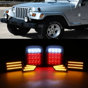 Luz trasera LED + luz de señalización lateral LED lámpara de señal de giro para 97-06 Jeep Wrangler TJ - Imagen 1 de 12