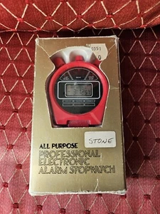 Handheld ALL PURPOSE PROFESSIONAL ELECTRONIC ALARM STOPWATCH Red - Picture 1 of 5