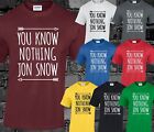YOU KNOW NOTHING MENS T SHIRT JON SNOW STARK LANNISTER GAME OF THRONES TOP COOL