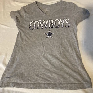 Dallas Cowboys Auténtica Camiseta Gris Azul Damas Mediana  - Imagen 1 de 5